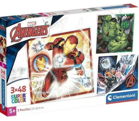 Puzzle 3x48 Super Kolor The Avengers