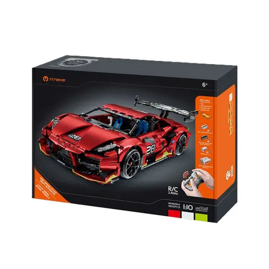 Klocki RC super auto 1:10 czerwone - 1835 elementów