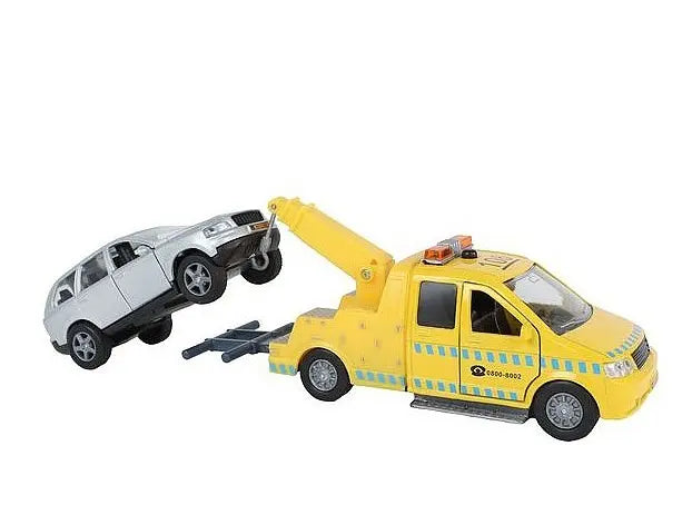 Laweta z autem 26cm ze światłem, dźwiękiem i z napędem