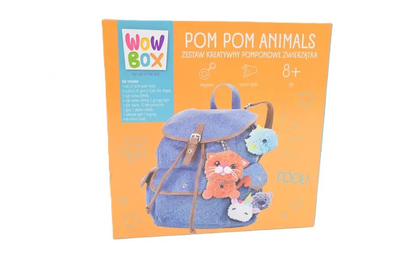 WOW box - Zestaw pompony DIY - Zwierzaczki