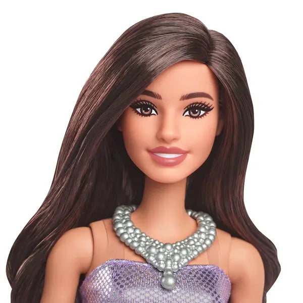 Barbie lalka Fashionistas, fioletowy strój