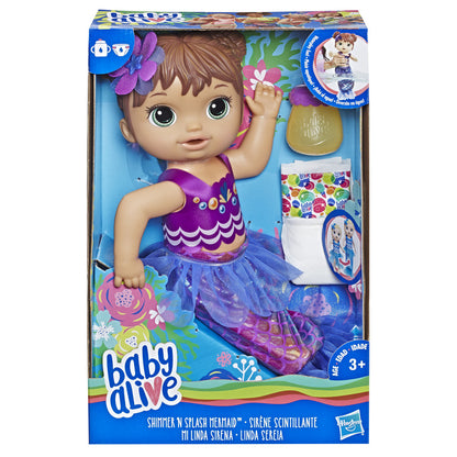 BABY ALIVE lalka błysz.syrenka brunetka E3691