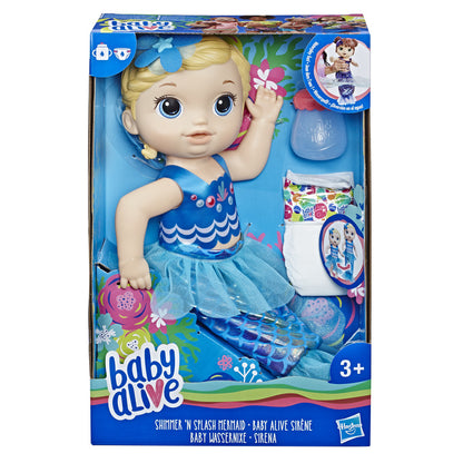 BABY ALIVE lalka błyszcz.syrenka blond E3693