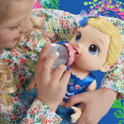 BABY ALIVE lalka błyszcz.syrenka blond E3693