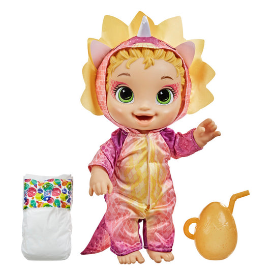 BABY ALIVE lala blond w stroju dino F0933 /2