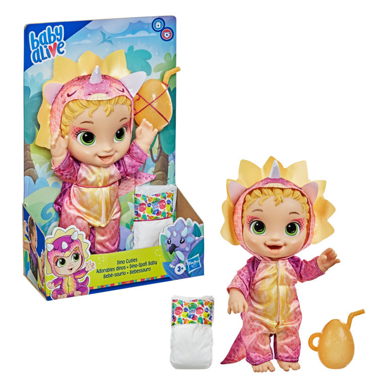BABY ALIVE lala blond w stroju dino F0933 /2