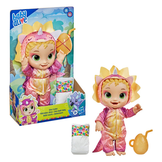 BABY ALIVE lala blond w stroju dino F0933 /2