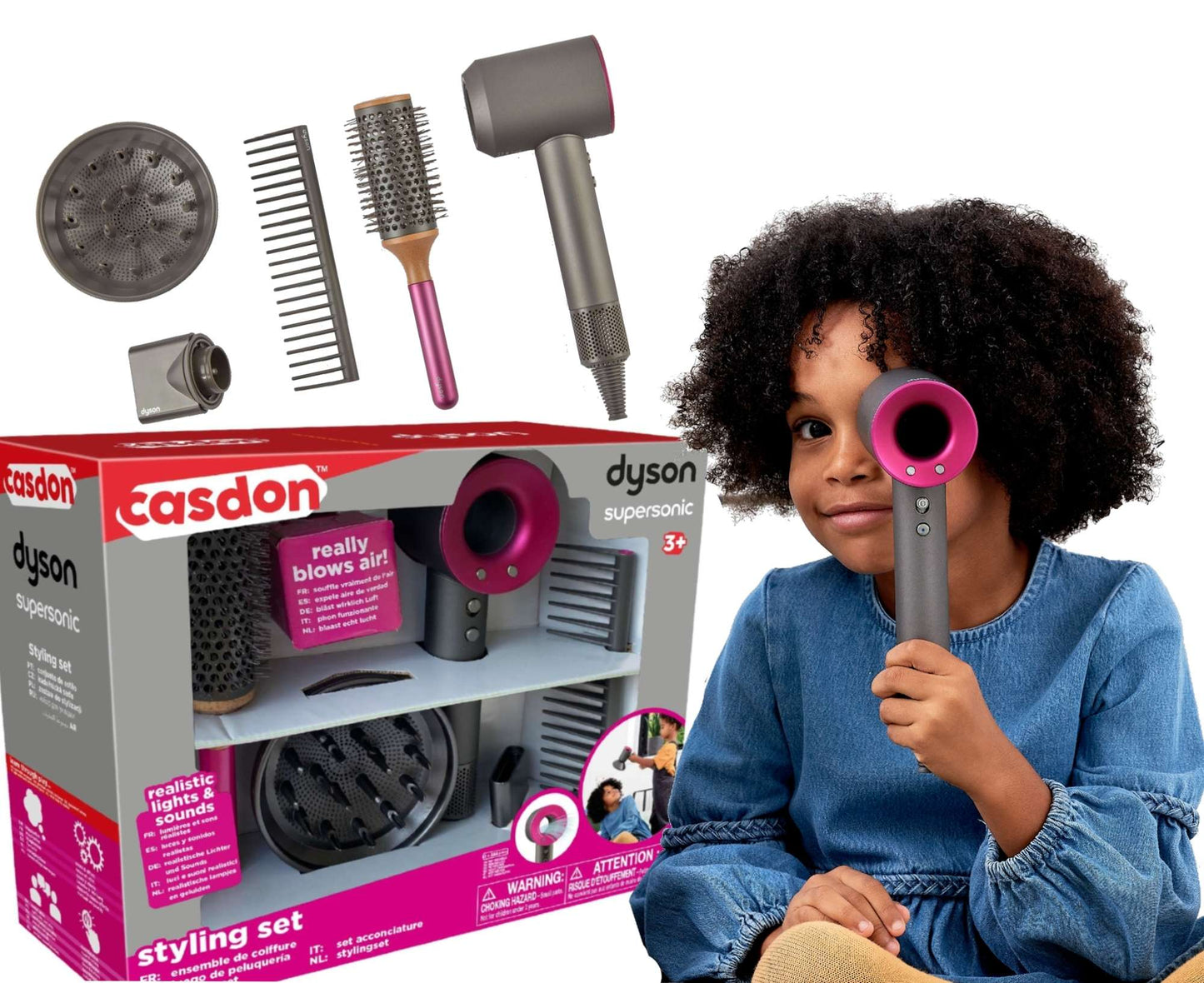 Casdon zestaw z suszarką dyson