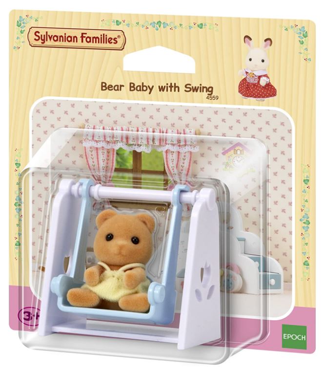 SYLVANIAN Baby miś na huśtawce 04559