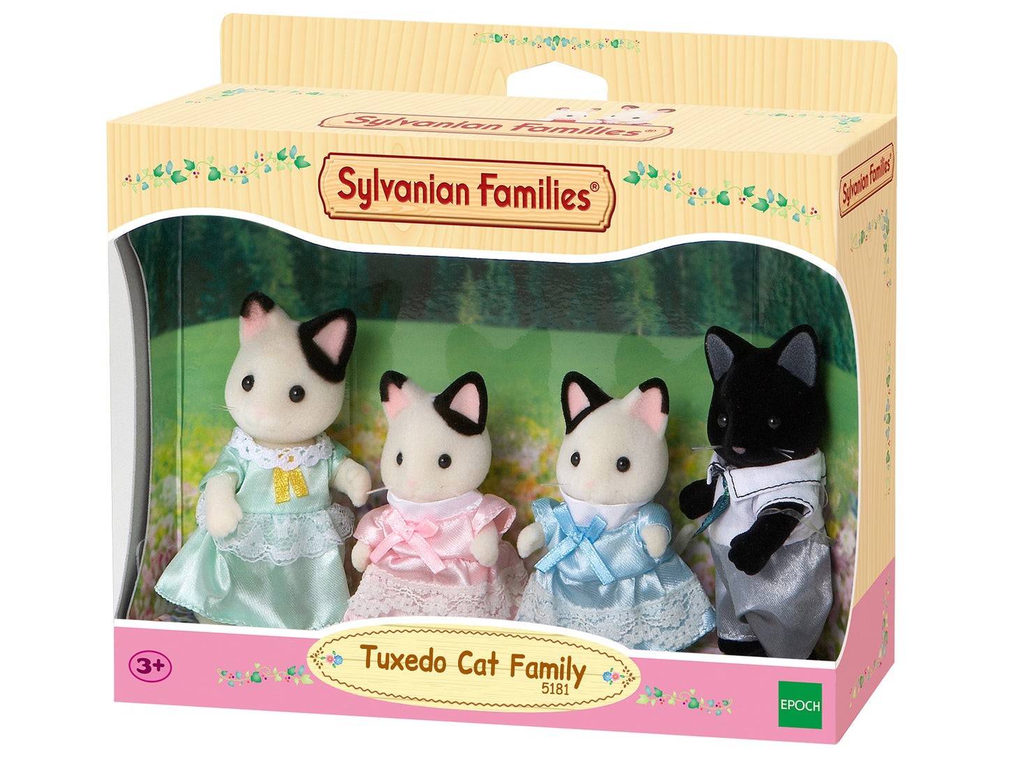 SYLVANIAN Rodzina kotków z czarnym uszkiem 05181