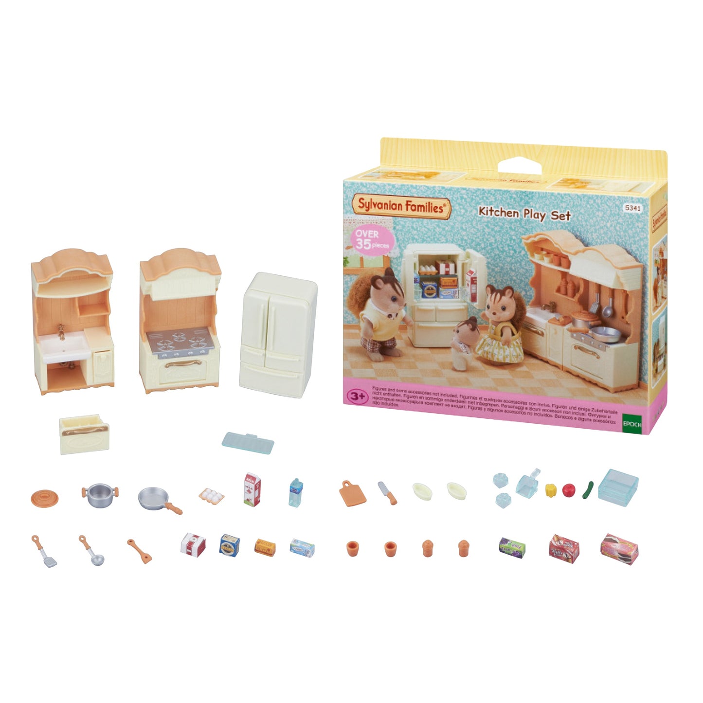SYLVANIAN Wiejska kuchnia z lodówką