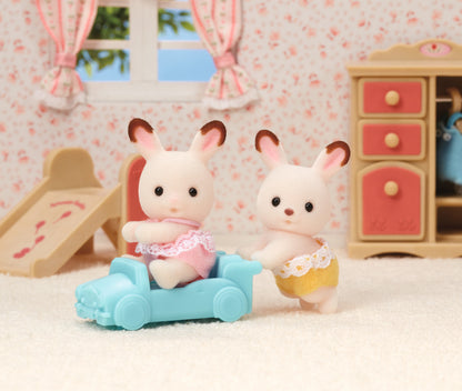 Sylvanian Bliźniaki królików z czekoladowymi uszkami