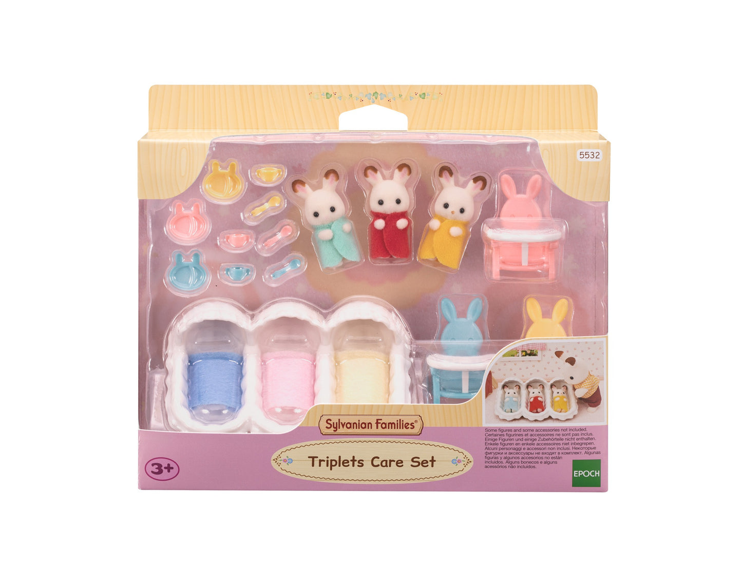 Sylvanian trojaczki króliczków z czekoladowymi uszami