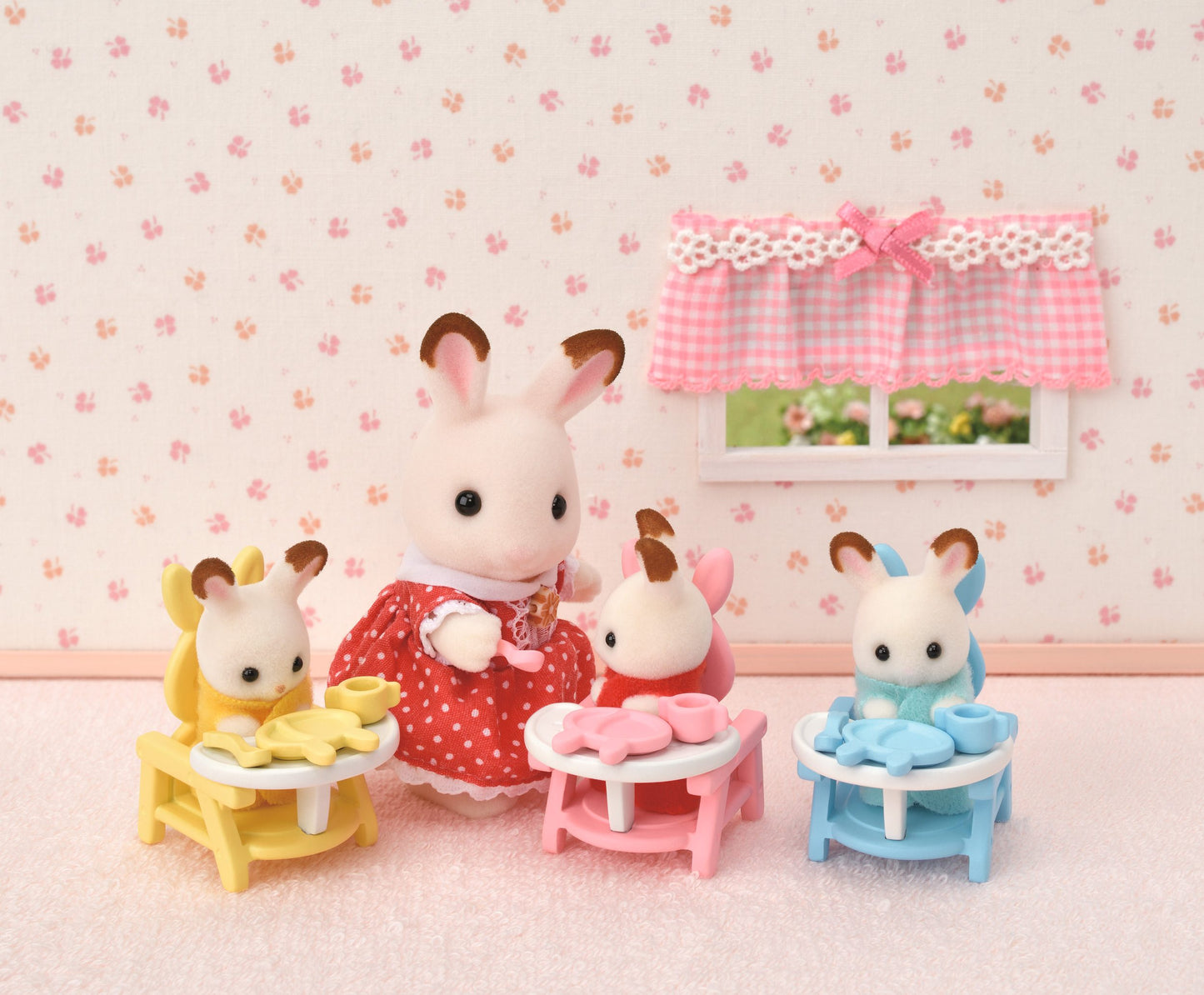 Sylvanian trojaczki króliczków z czekoladowymi uszami