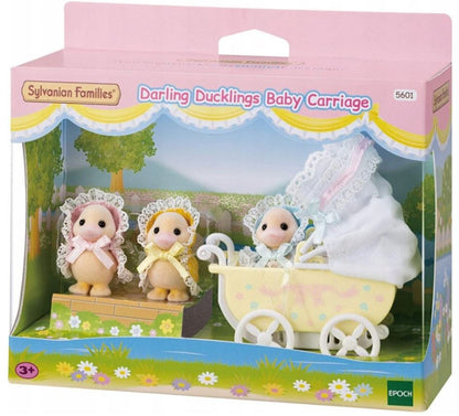 SYLVANIAN kaczuszki 3szt + wózek 05601