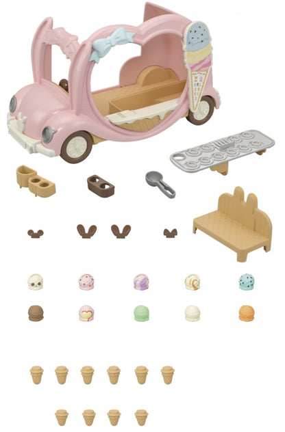 Sylvanian Families Wesoły samochód z lodami