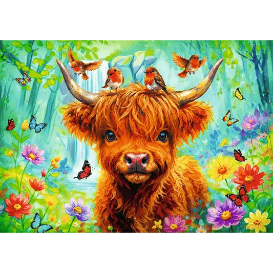 Puzzle 1000 el. Szkocka krowa
