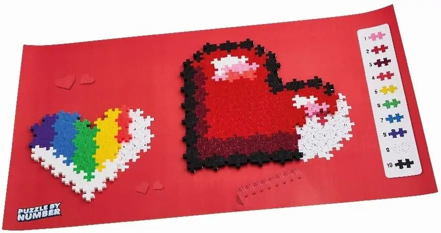 Plus-plus puzzle by number serce 250 elementów