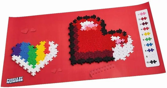 Plus-plus puzzle by number serce 250 elementów