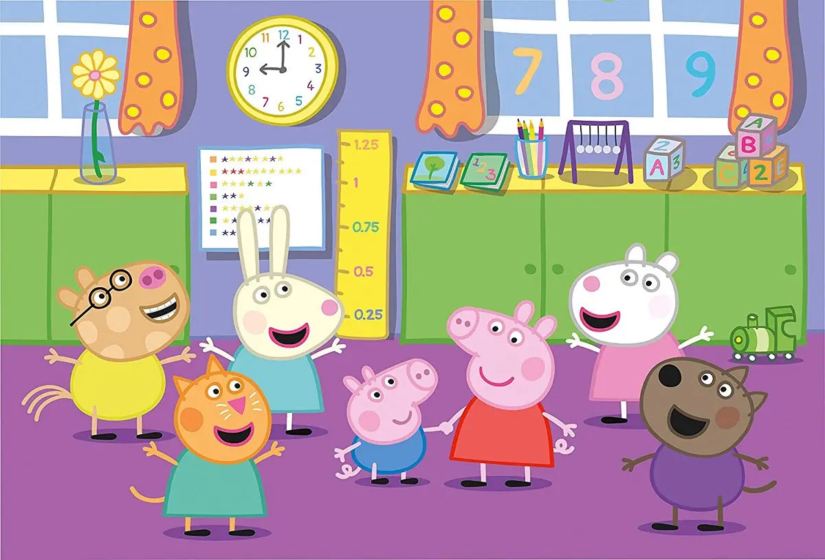 Puzzle 40 podłogowe super kolor świnka peppa