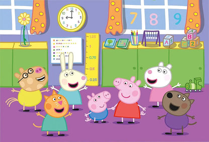 Puzzle 40 podłogowe super kolor świnka peppa