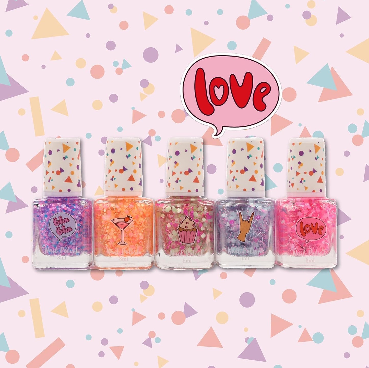 Create it! lakier do paznokci confetti 5-pak