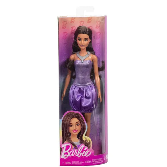 Barbie lalka Fashionistas, fioletowy strój