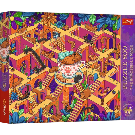 PUZZLE 500 PremPlus Maze Wesołe jamniki 37630