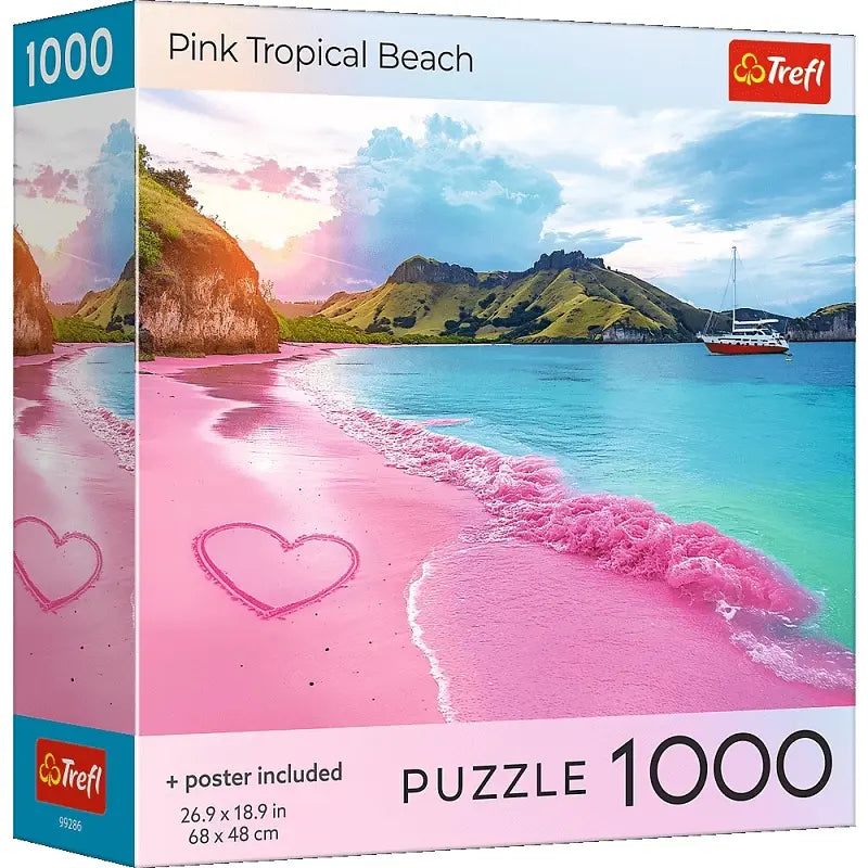Puzzle 1000 el. USA Collection: Pink Tropical Beach