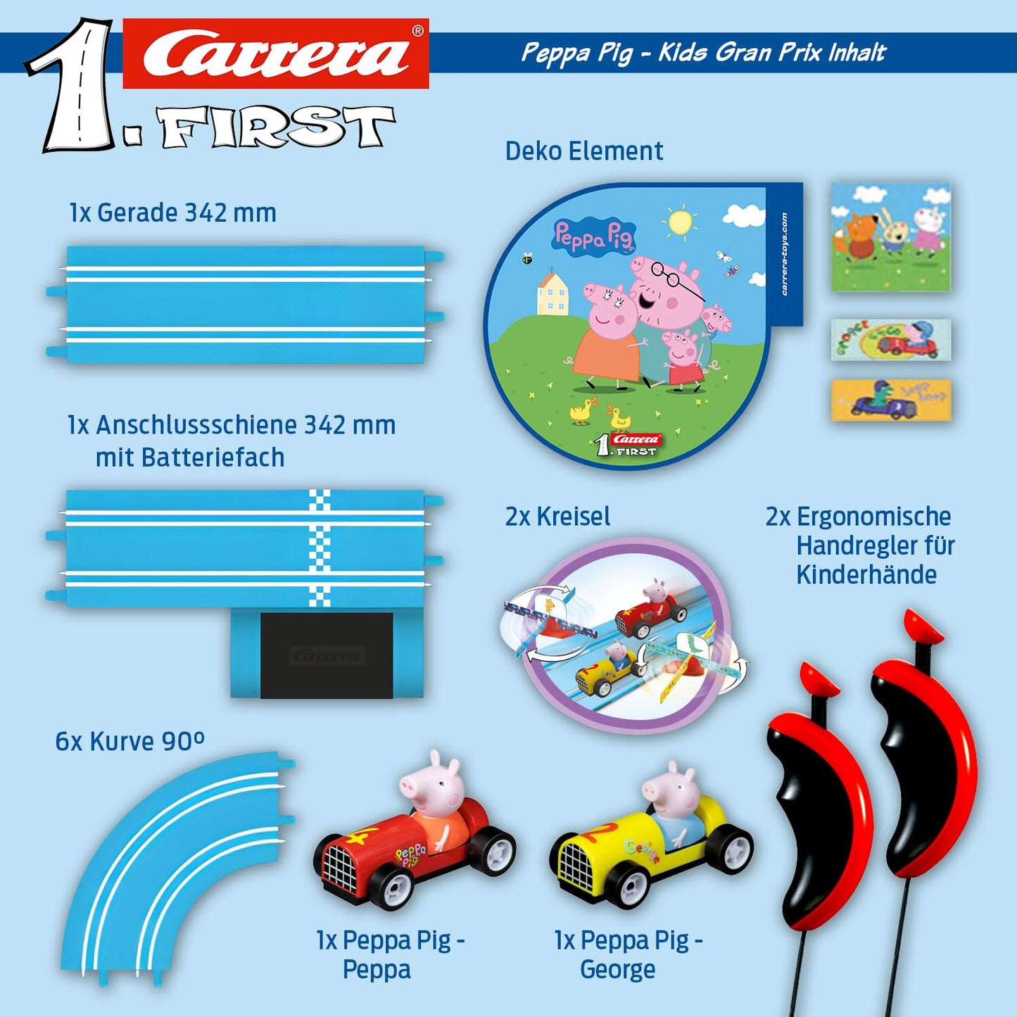Carrera first 1 first tor peppa pig-kids gran prix 24m