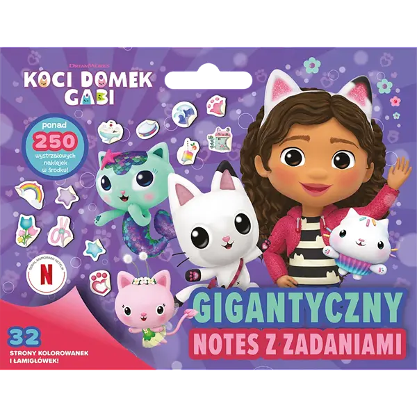 Książka aktywizująca Koci Domek Gabi. Gigantyczny notes z zadaniami