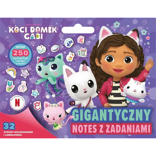 Książka aktywizująca Koci Domek Gabi. Gigantyczny notes z zadaniami