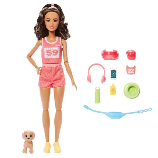 Barbie lalka biegaczka + piesek
