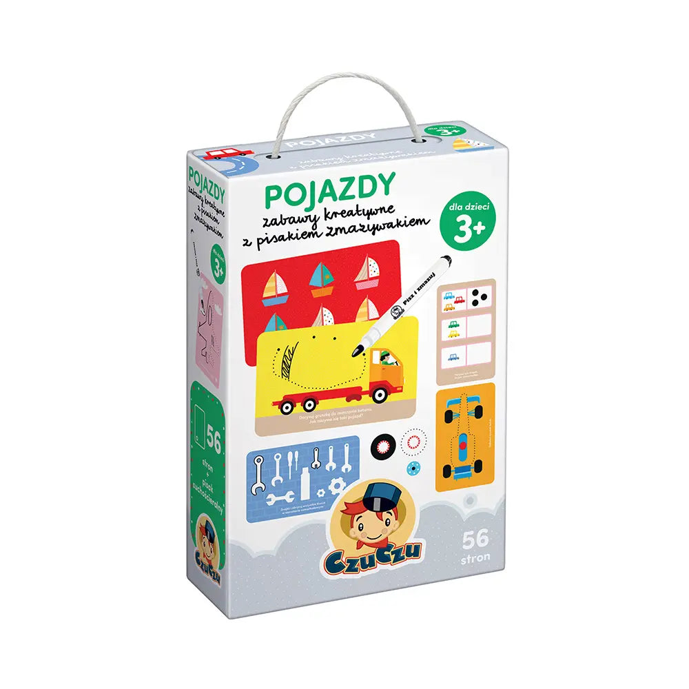 CzuCzu Pojazdy Zabawy kreatywne z pisakiem zmazywakiem 3+
