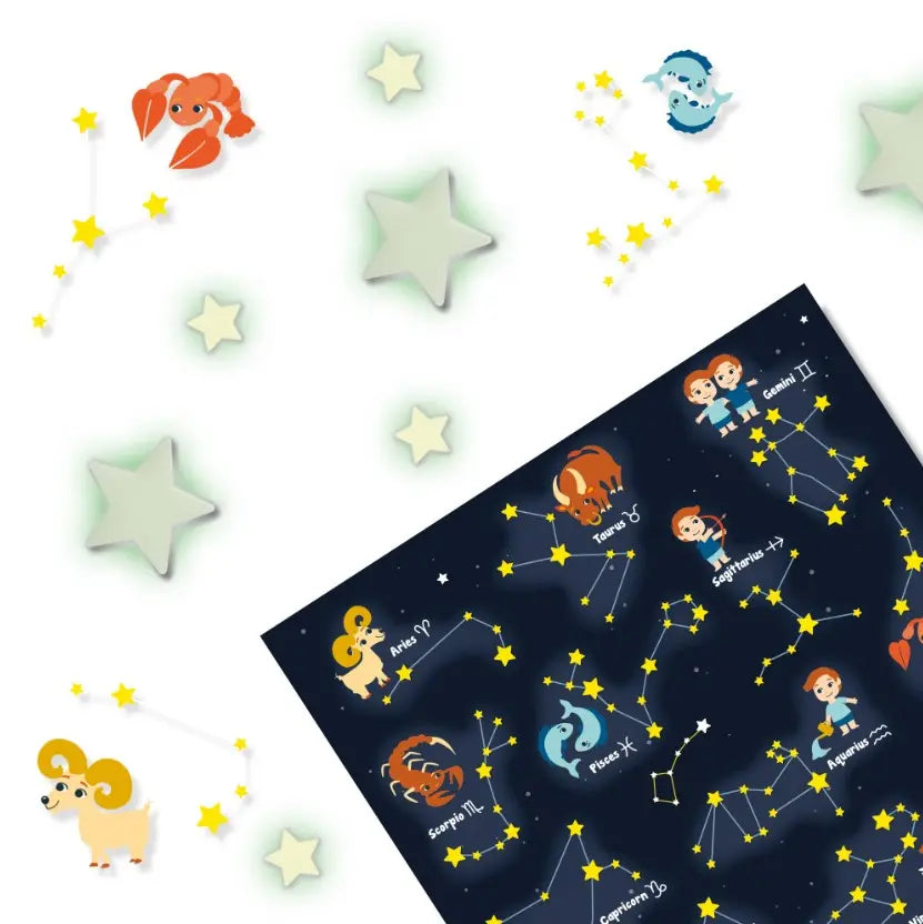 Explore świecące w ciemności znaki zodiaku