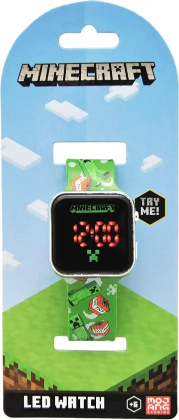 Minecraft zegarek cyfrowy LED na rękę