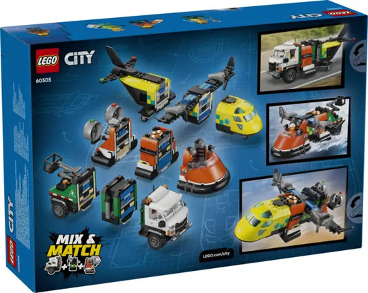 Lego City - Zestaw z samolotem, ciężarówką serwisową i poduszkowcem