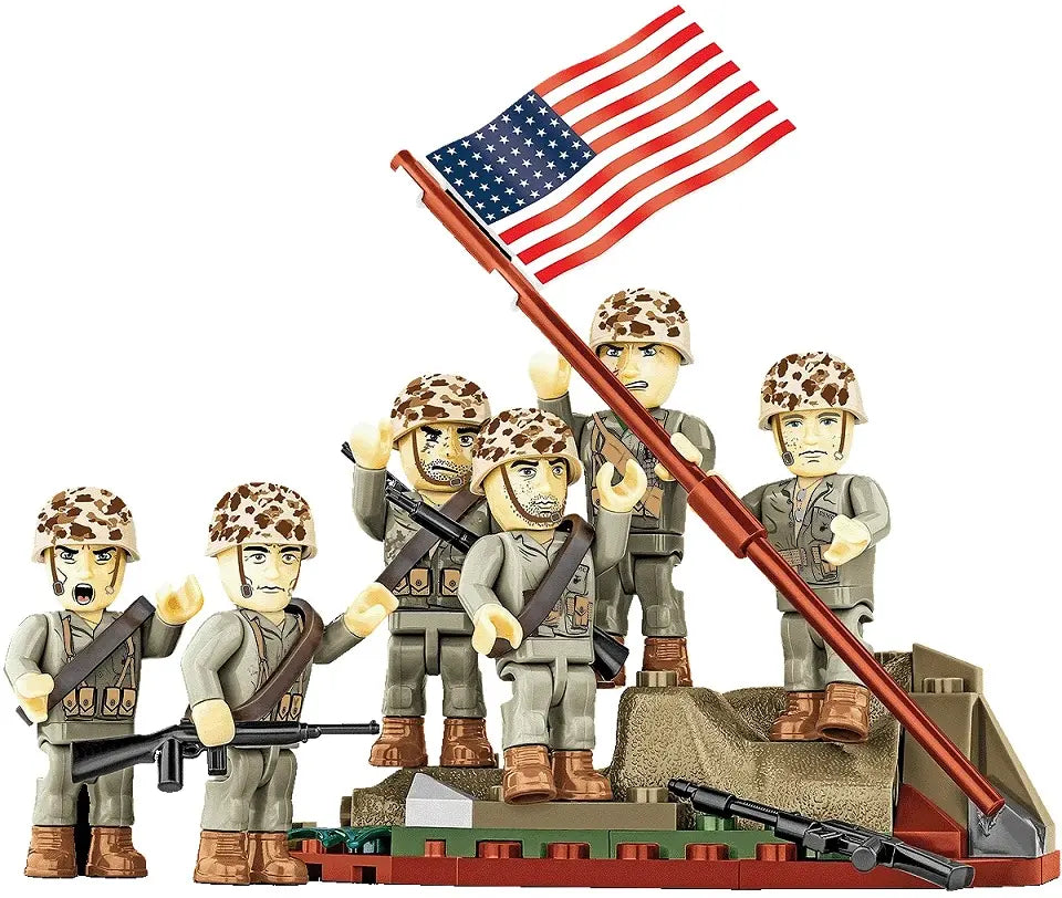 Historical Collection World War II, Raising The Flag On Iwo Jima 1945r