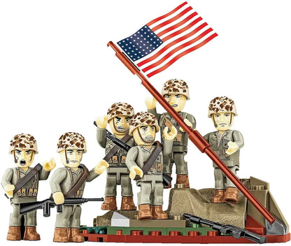 Historical Collection World War II, Raising The Flag On Iwo Jima 1945r