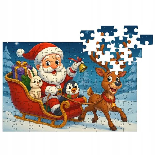 Milliwood Puzzle 90 elementów - Jingle Ride with Santa