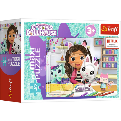 Puzzle minimaxi 20 elementów kolorowy dzień gabby