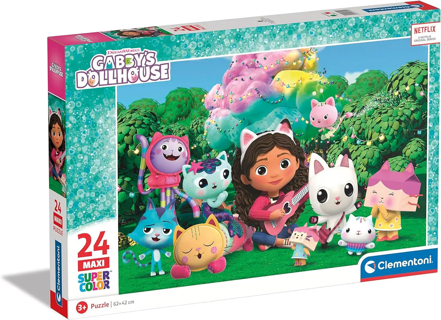 Puzzle 24 maxi super kolor koci domek gabby