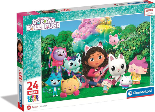 Puzzle 24 maxi super kolor koci domek gabby