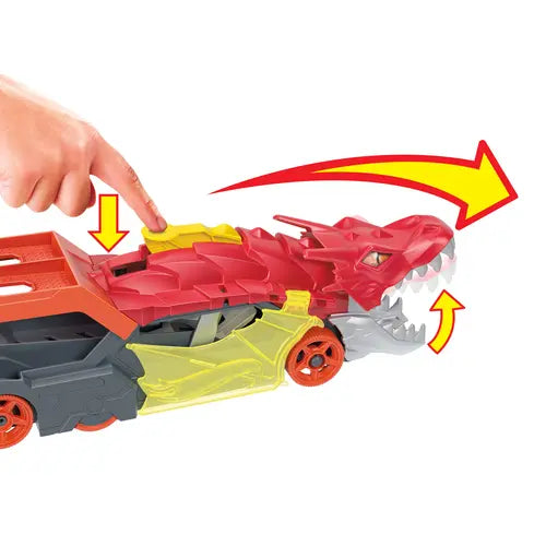 Hot Wheels City transporter z wyrzutnią Dragon