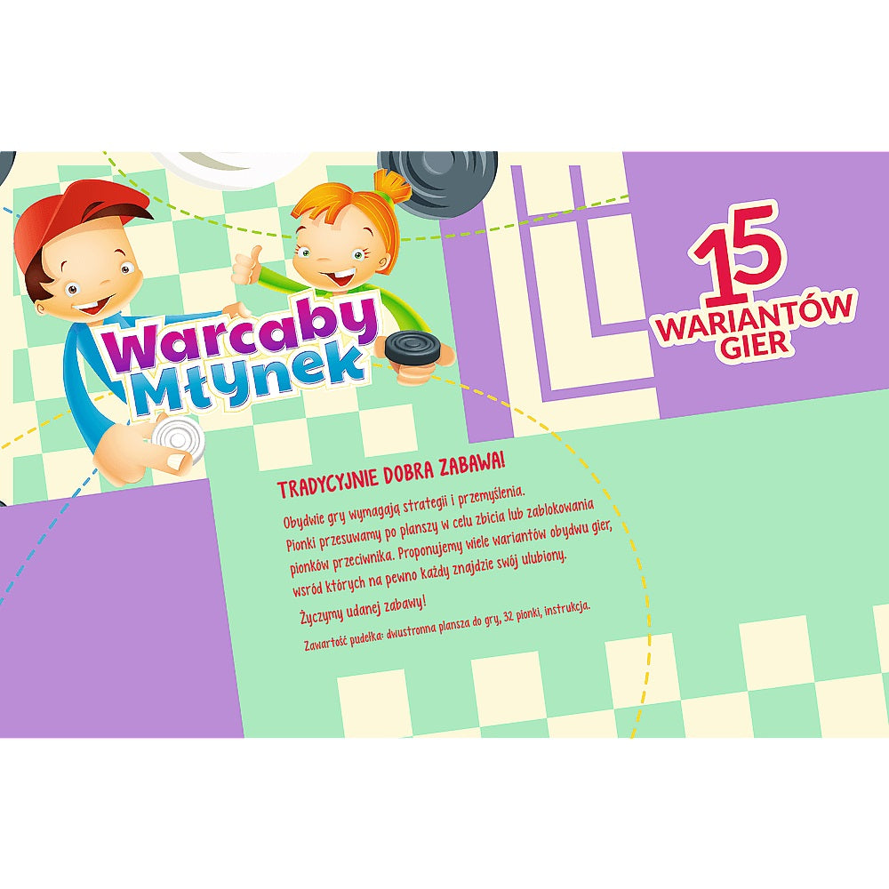 GRA Warcaby / Młynek ilustrowany 01622