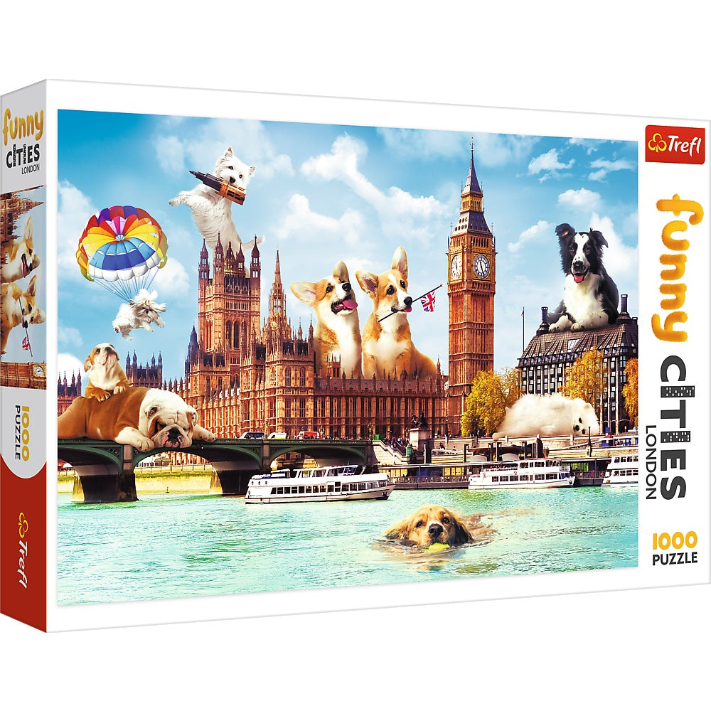 PUZZLE 1000 Funny Cities Psy w Londynie 10596