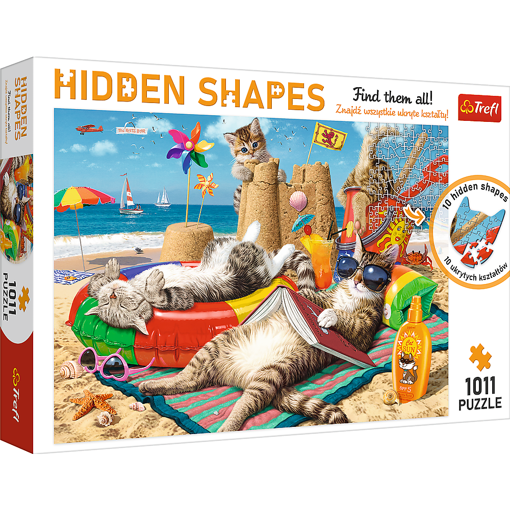PUZZLE 1000 HiddenShapes Kocie wakacje 10674