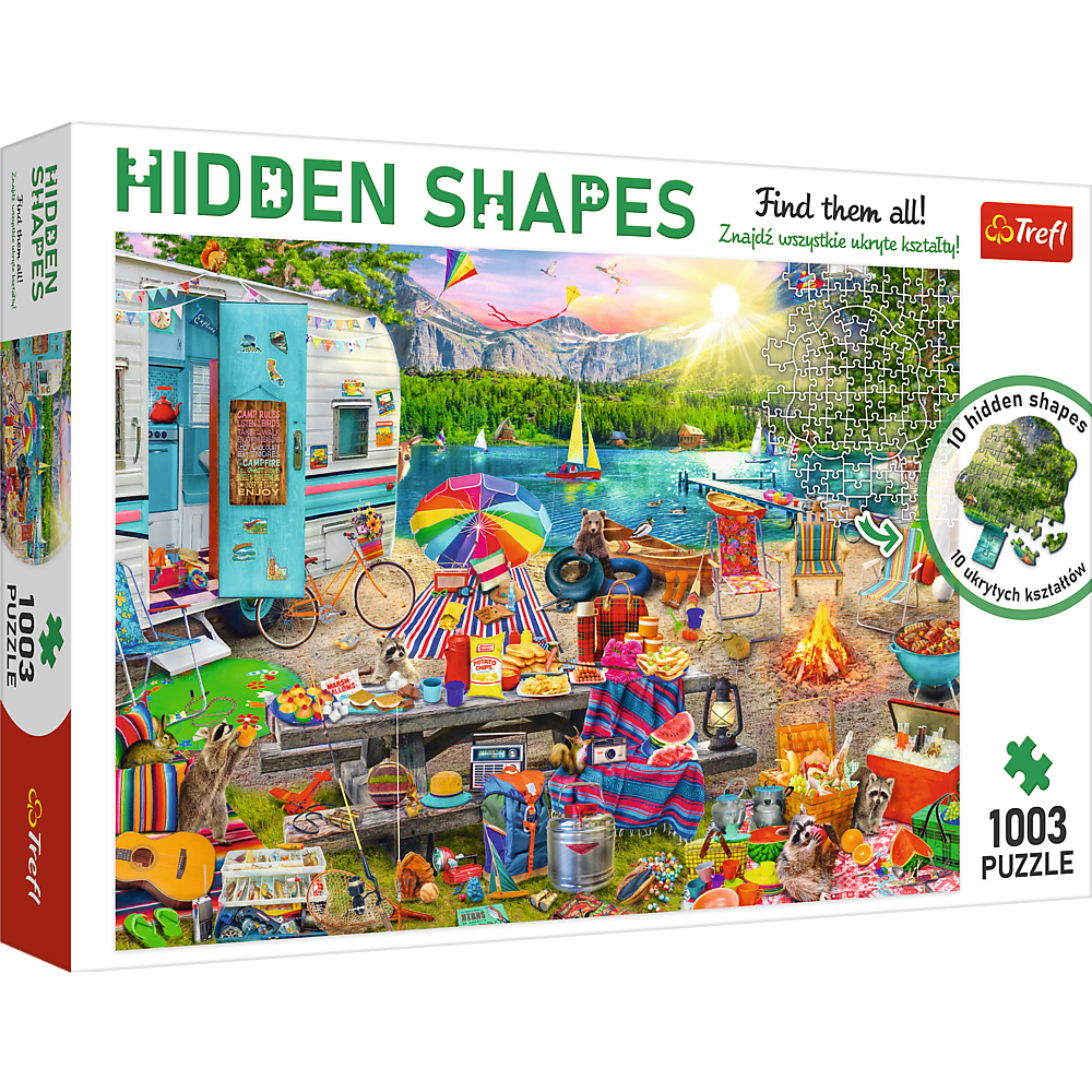 Puzzle hidden shapes 1000 elementów wycieczka kamperem