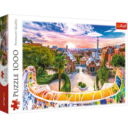 PUZZLE 1000 Zachód słońca nad Barceloną 10711