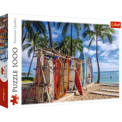 Puzzle 1000 elementów plaża waikiki hawaje